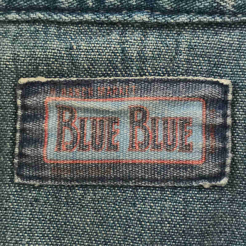 BLUE BLUE / ブルーブルー 聖林公司 ヴィンテージ加工 ワッペン デニムウエスタンシャツ