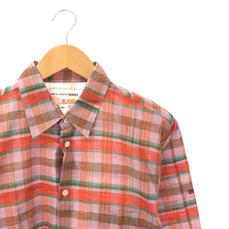COMME des GARCONS SHIRT / コムデギャルソンシャツ インド綿 マドラスチェック シャツ