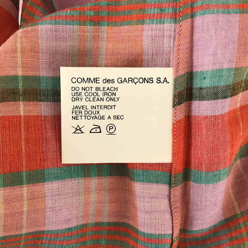 COMME des GARCONS SHIRT / コムデギャルソンシャツ インド綿 マドラスチェック シャツ