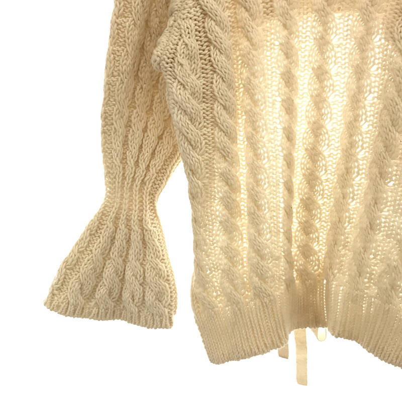 その他 Cable knit flare sleeve top ベル フレア スリーブ ニット