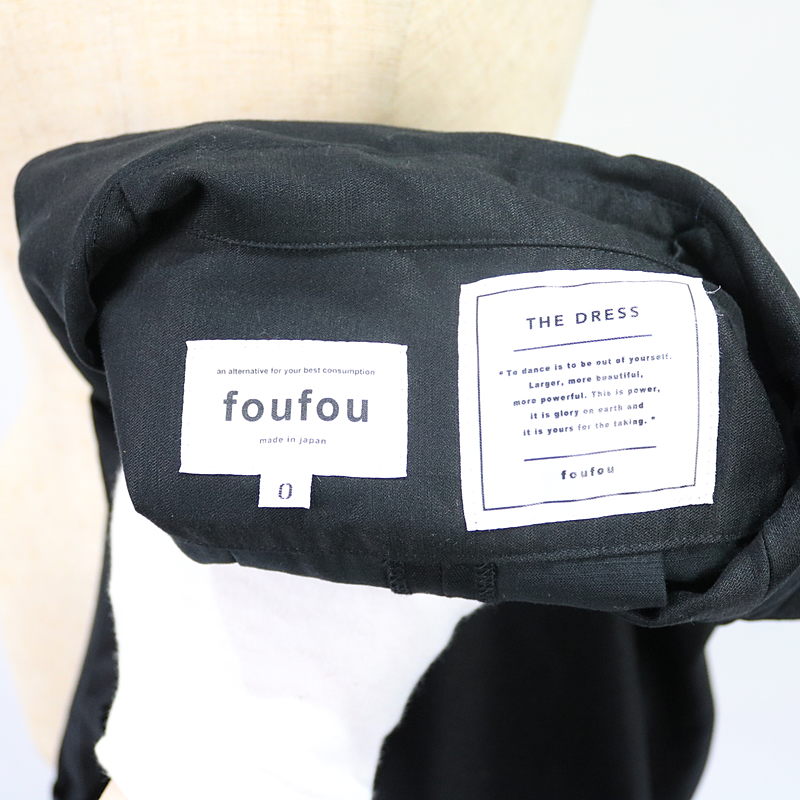 foufou / フーフー THE DRESS #09 open collar dress オープンカラードレス