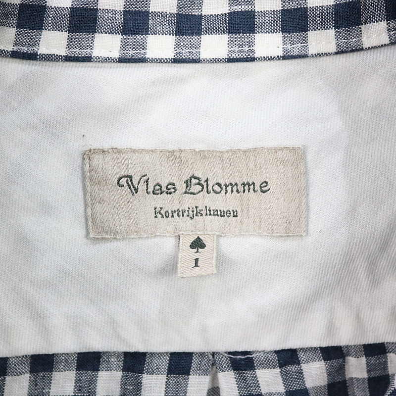 Vlas Blomme / ヴラスブラム リネンギンガムチェックシャツ