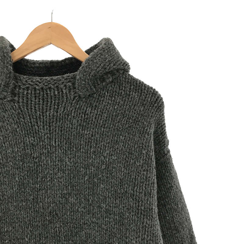 その他 Umii908 華夏 ウール ローゲージ ニット パーカー フーディ