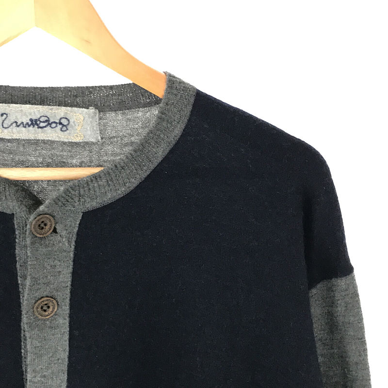 その他 ウール ウッド ボタン クルーネック ニット カーディガン