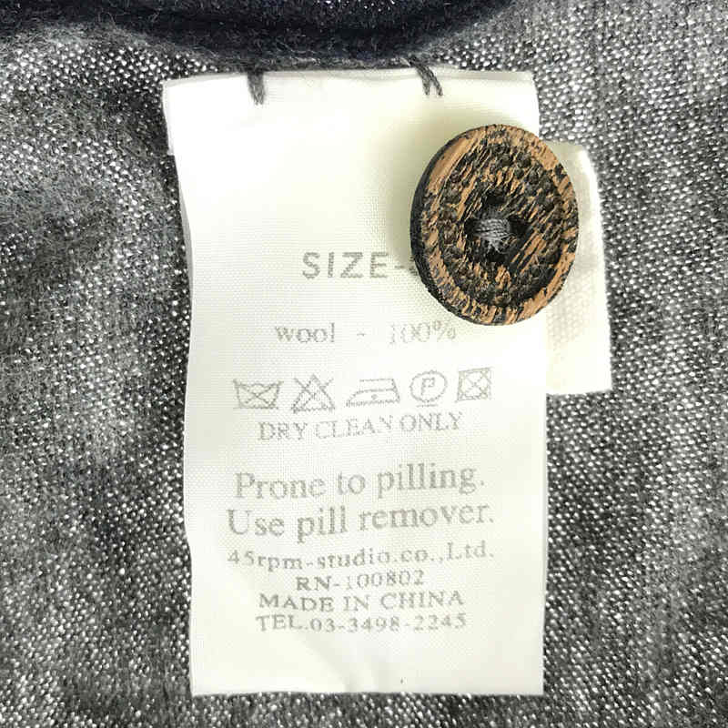 その他 ウール ウッド ボタン クルーネック ニット カーディガン