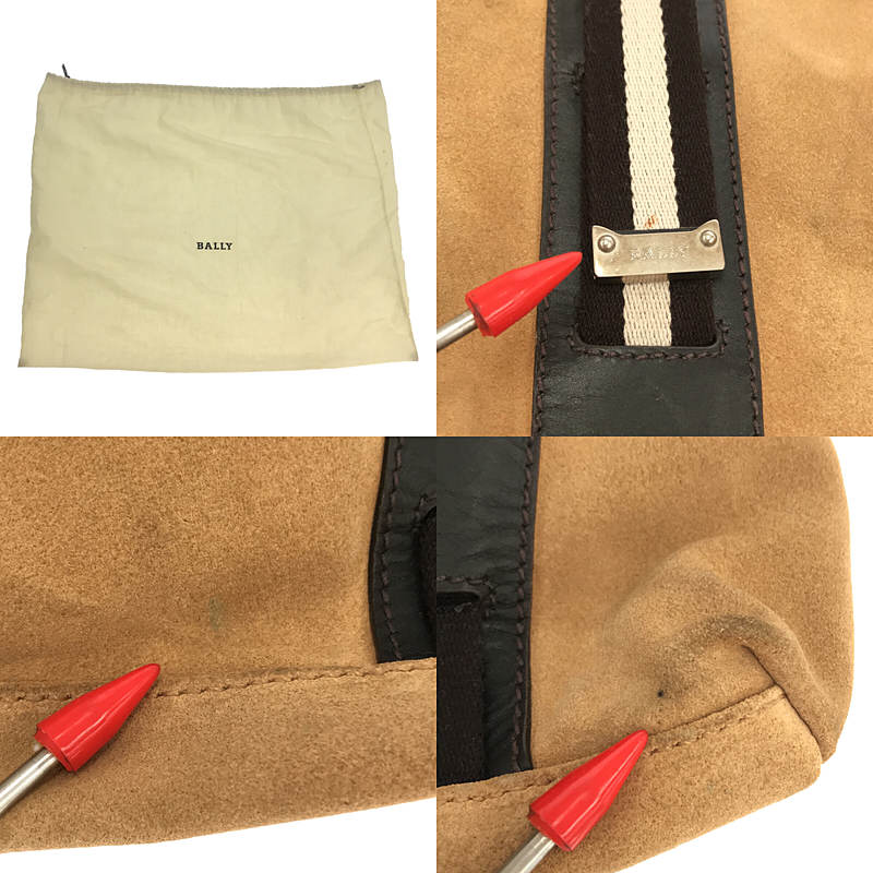 その他 スエード レザー ライン トートバッグ 保存袋有