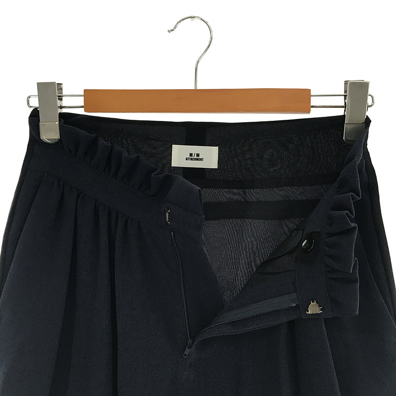 その他 フロント バック 切替 レトロ ジョーゼット ギャザー パンツ