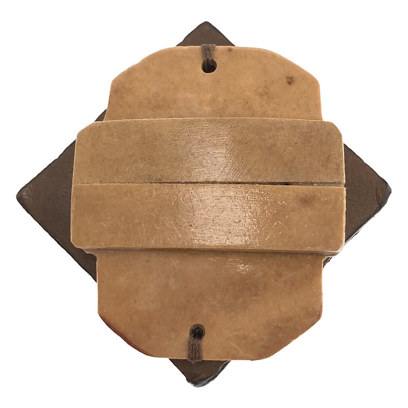 その他 ウッド レザー ピン ブローチ 2個セット