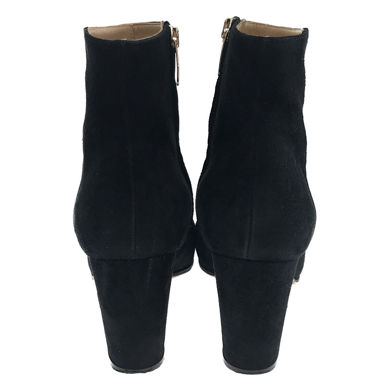 その他 スエード ラウンドトゥ チャンキー ヒール ショート ブーツ ブーティ