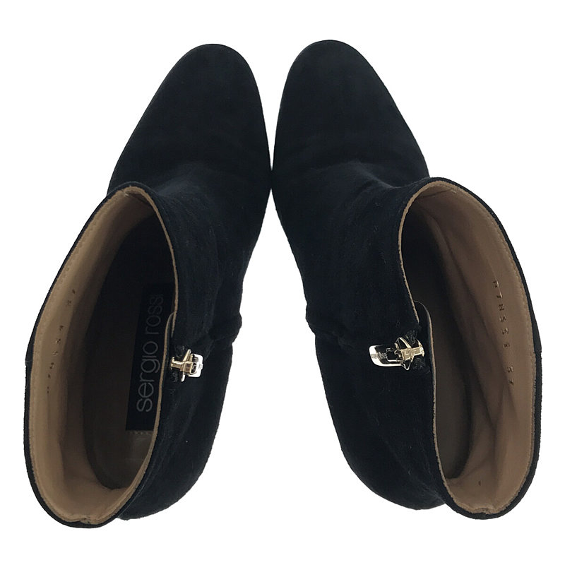 その他 スエード ラウンドトゥ チャンキー ヒール ショート ブーツ ブーティ