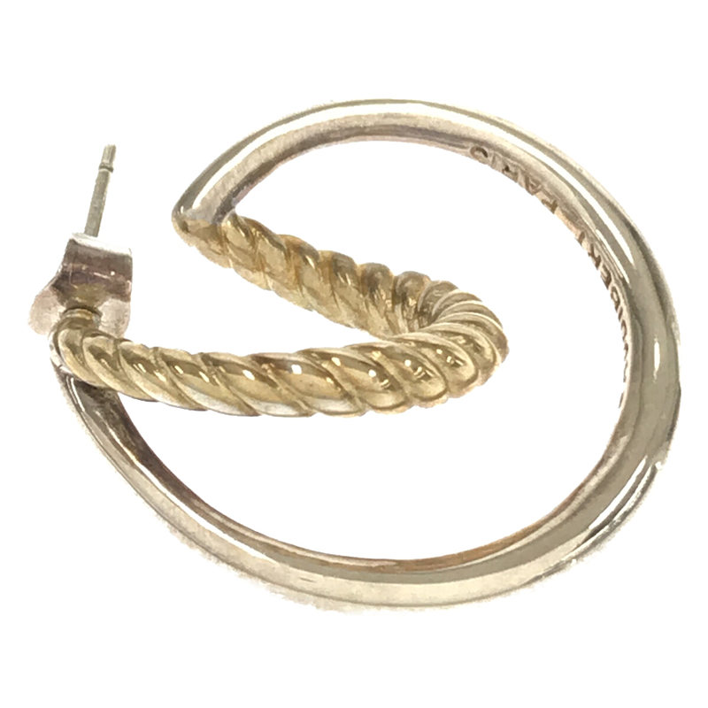 その他 ゴールド シルバー ツイスト コンビネーション フープ ピアス