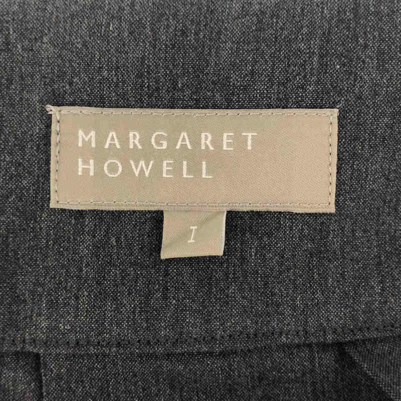 MARGARET HOWELL / マーガレットハウエル コットン バックジップ タック フレア スカート