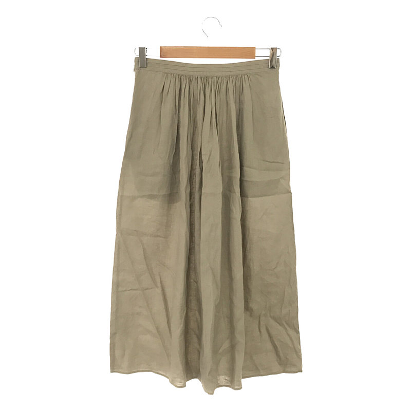 MARGARET HOWELL / マーガレットハウエル リネン ギャザー フレア スカート