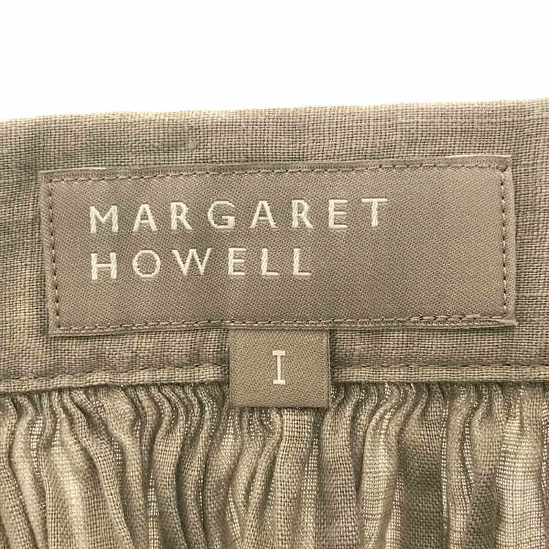 MARGARET HOWELL / マーガレットハウエル リネン ギャザー フレア スカート