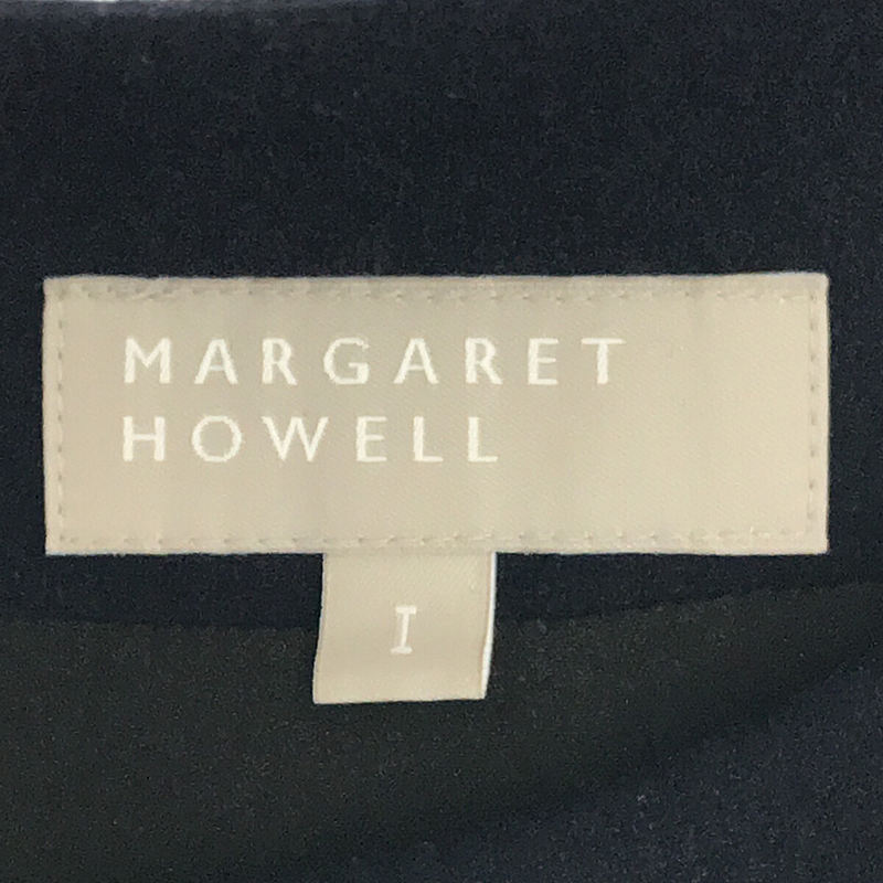 MARGARET HOWELL / マーガレットハウエル ウール 裏地 シルク クルーネック ワンピース