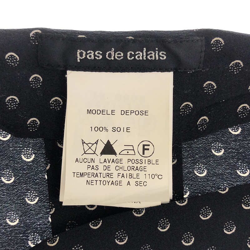 pas de calais / パドカレ ドット シルク ワイド ブラウス シャツ