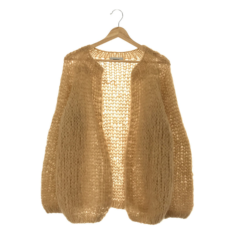 【美品】  Maiami basic / マイアミベーシック | モヘア ボリュームスリーブ ローゲージ ニット カーディガン | M | ブルー | レディース モヘア ボリュームスリーブ ローゲージ ニット カーディガン