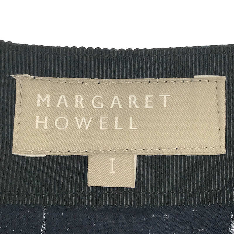 MARGARET HOWELL / マーガレットハウエル コットン ドット タック フレア スカート ペチコート付き