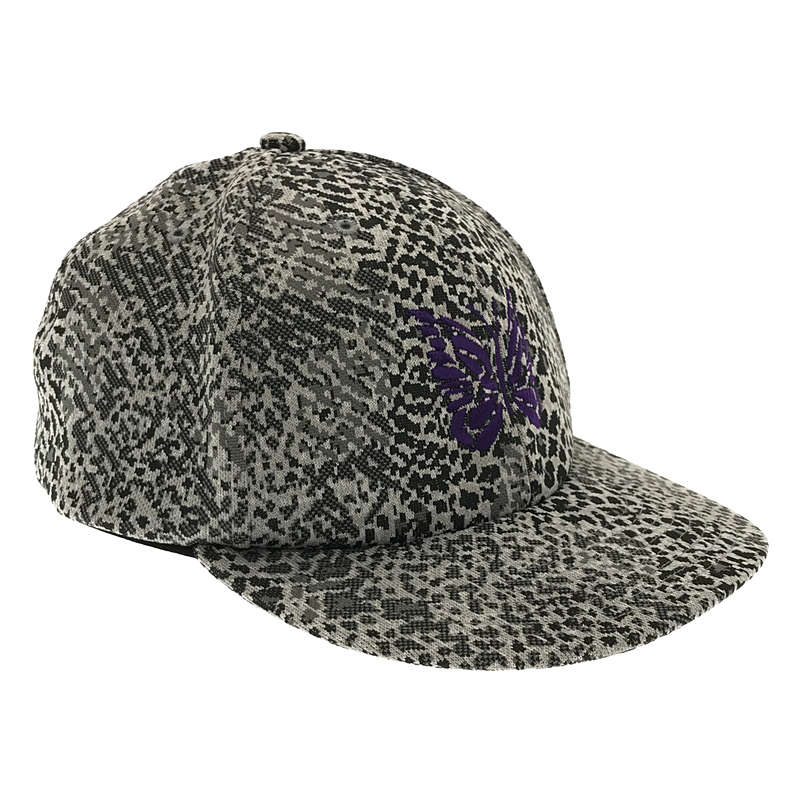 Needles / ニードルス 2022SS BASEBALL CAP - POLY SMOOTH / POLY JQ. パピヨン刺繍 パイソン レオパード 切替 ベースボール キャップ ユニセックス