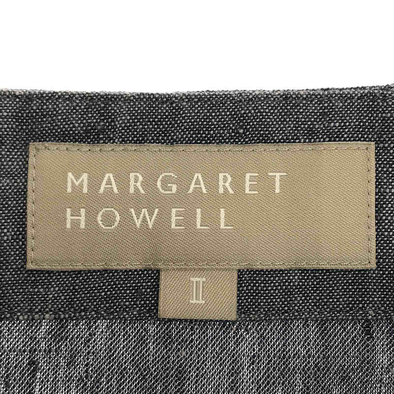 MARGARET HOWELL / マーガレットハウエル リネン スクエアネック プルオーバー 半袖 シャツ