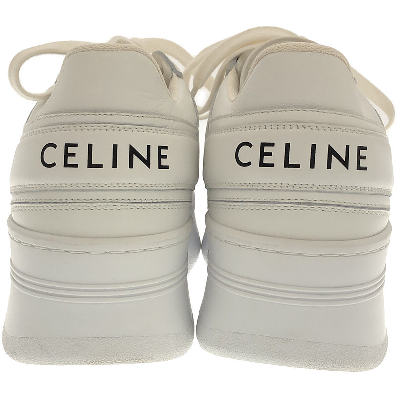 CELINE / セリーヌ カーフスキン ブロック スニーカー ウェッジ アウトソール 箱・替え紐・ケアカード・シューケース付き