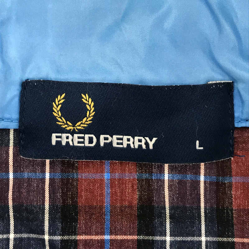 FRED PERRY / フレッドペリー チェック 月桂樹 ロゴ 刺繍 ジップアップ フーデッド ジャケット
