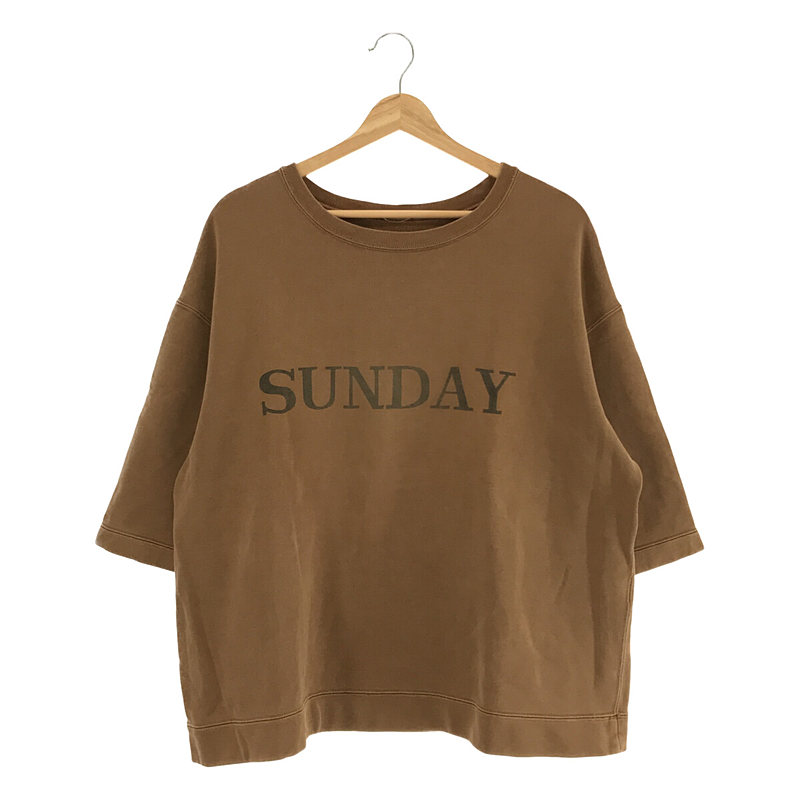 ドゥーズィエムクラス ウィンテージ加工 SUNDAY スウェットロゴT ウィンテージ加工 SUNDAY スウェットロゴT プルオーバー
