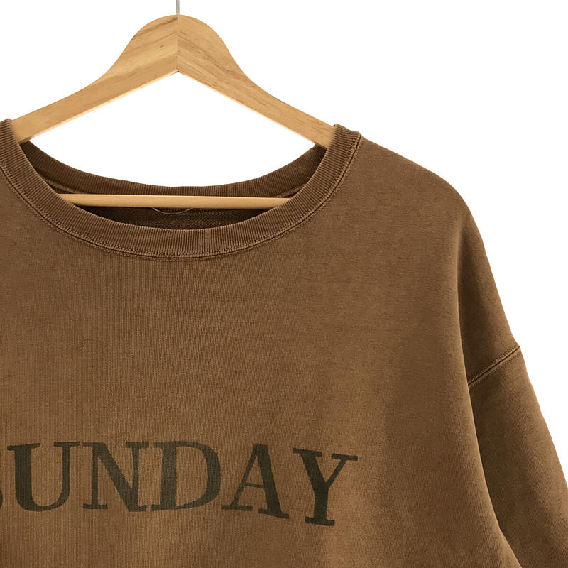 Deuxieme Classe / ドゥーズィエムクラス ウィンテージ加工 SUNDAY スウェットロゴT プルオーバー