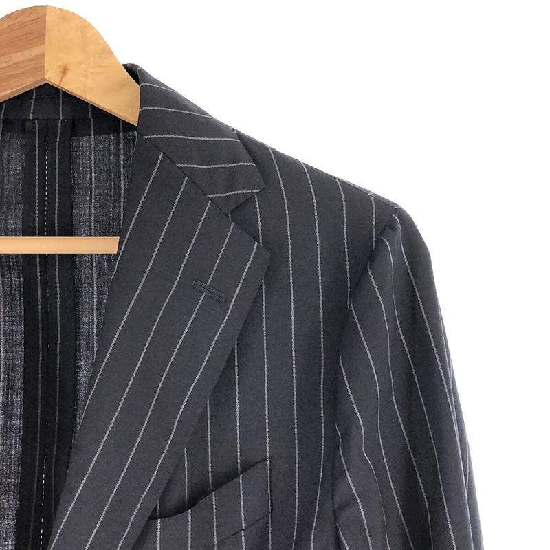 その他 イタリア製 セットアップ スーツ ウール ストライプ ノッチドラペル 2B テーラード ジャケット スラックス