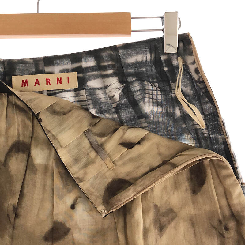 MARNI / マルニ コットン 総柄 タックスカート