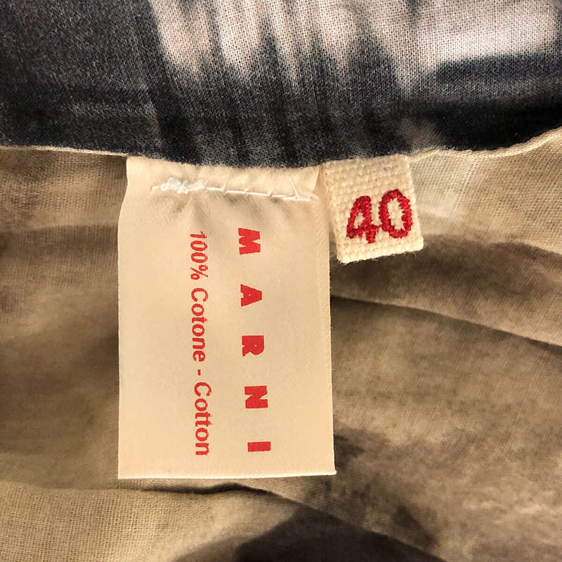 MARNI / マルニ コットン 総柄 タックスカート