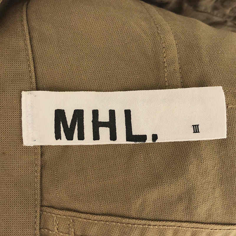MHL. / エムエイチエルマーガレットハウエル コットン リネン サイドアジャスター ミリタリー パンツ