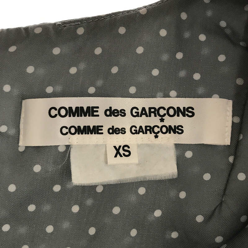 COMME des GARCONS COMME des GARCONS / コムコム キュプラ ドット スクエアネック ブリーチ フリル ワンピース