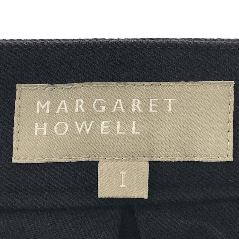 MARGARET HOWELL / マーガレットハウエル コットン ウール ツイル タック フレア スカート