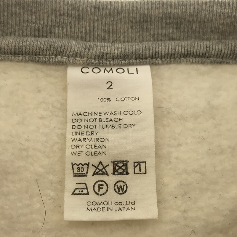 COMOLI / コモリ コットン吊裏毛クルーネック スウェット