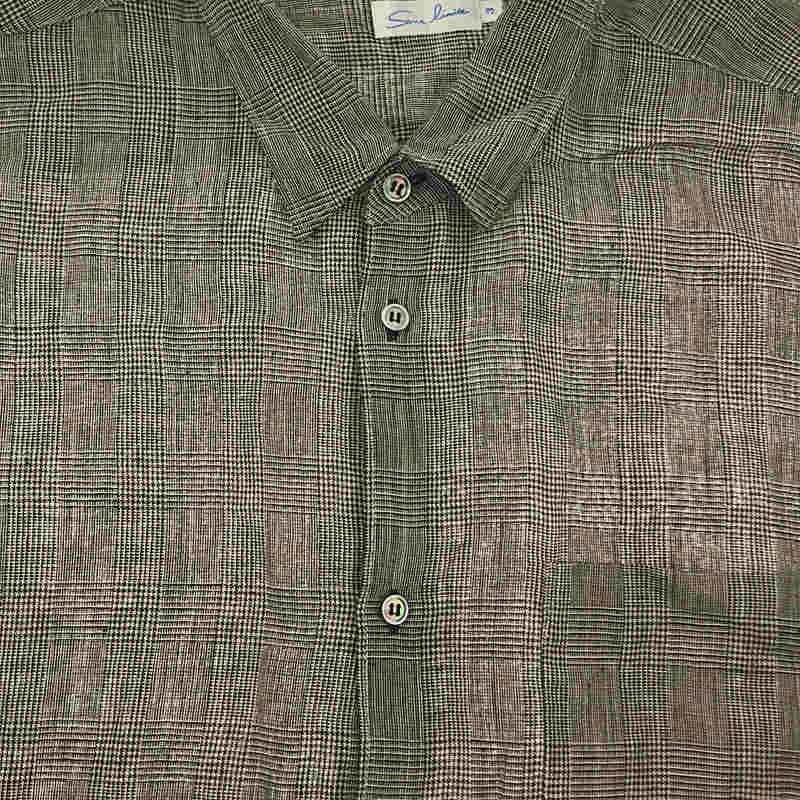 sans limite サンリミット BDチェックシャツ 美品】 sans limite / サンリミット | Glen Check リネン