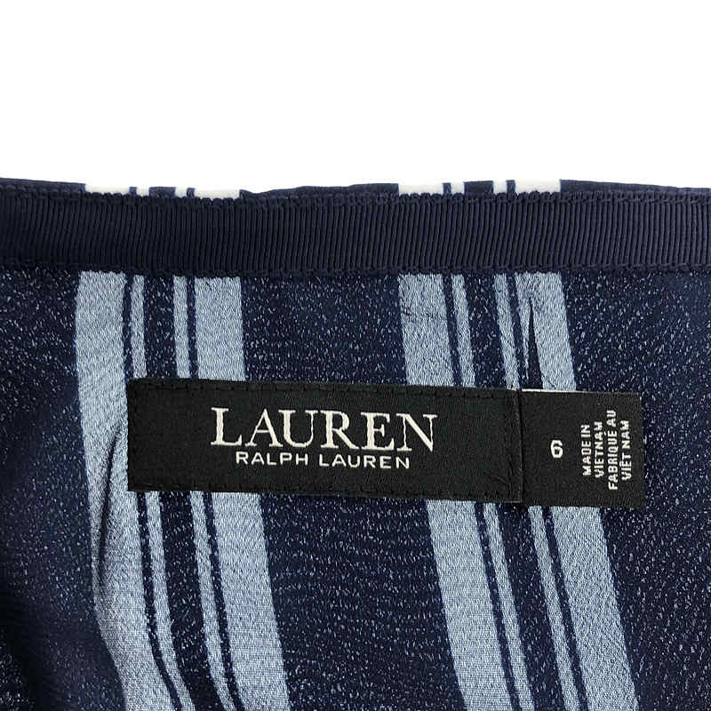 Lauren Ralph Lauren / ローレンラルフローレン ストライプ 切替 フレアスカート