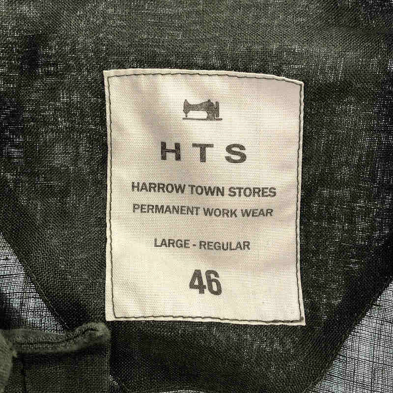 HTS / エイチティーエス WORK BUTTON SHIRT リネン ロングシャツ ワンピース