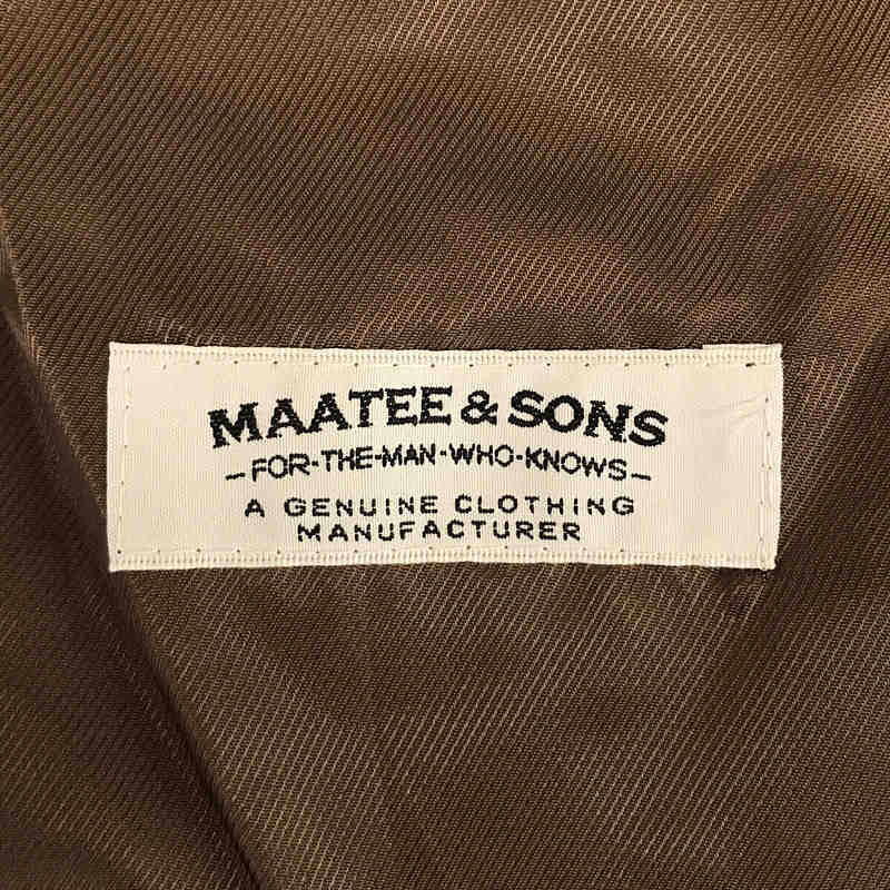 MAATEE&SONS / マーティー&サンズ BAL COLLAR COAT ウール バルカラー コート