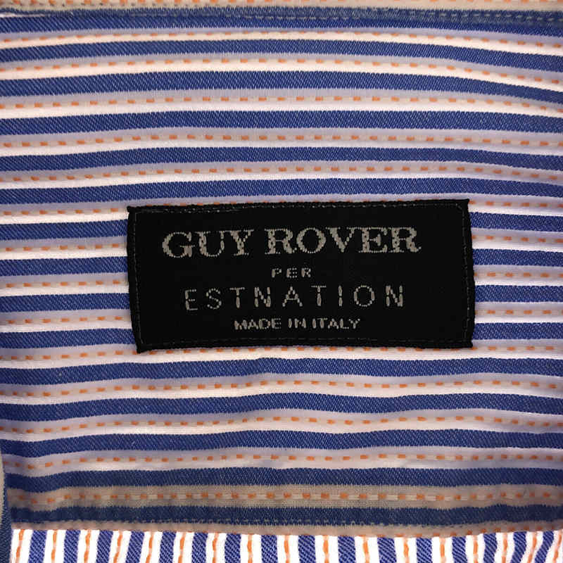 GUY ROVER / ギローバー PER ESTNATION ストライプ ステッチ刺繍 シャツ