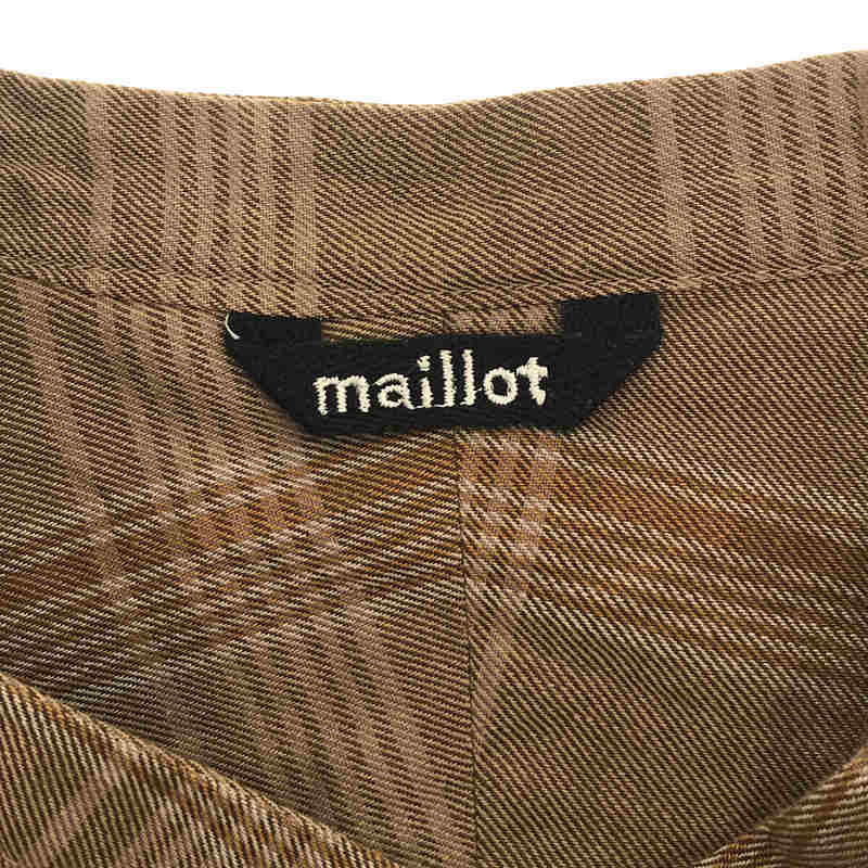 maillot / マイヨ チェック オーバーシャツ