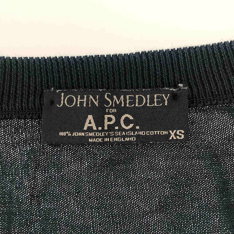 JOHN SMEDLEY / ジョンスメドレー × A.P.C. アーペーセー別注 シーアイランドコットン Vネック ニット