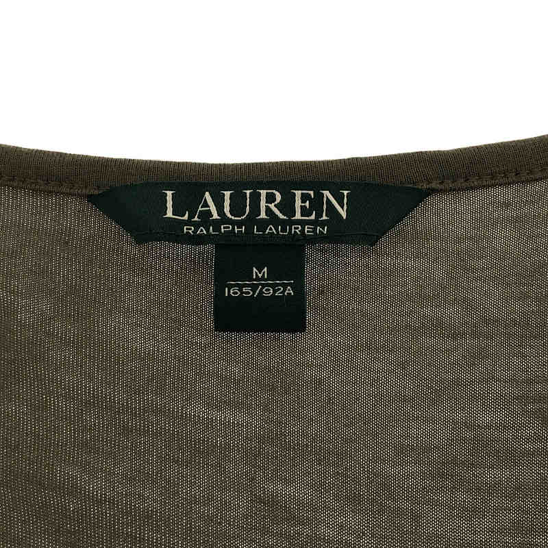 Lauren Ralph Lauren / ローレンラルフローレン ロゴ刺繍 フレア カットソー ワンピース