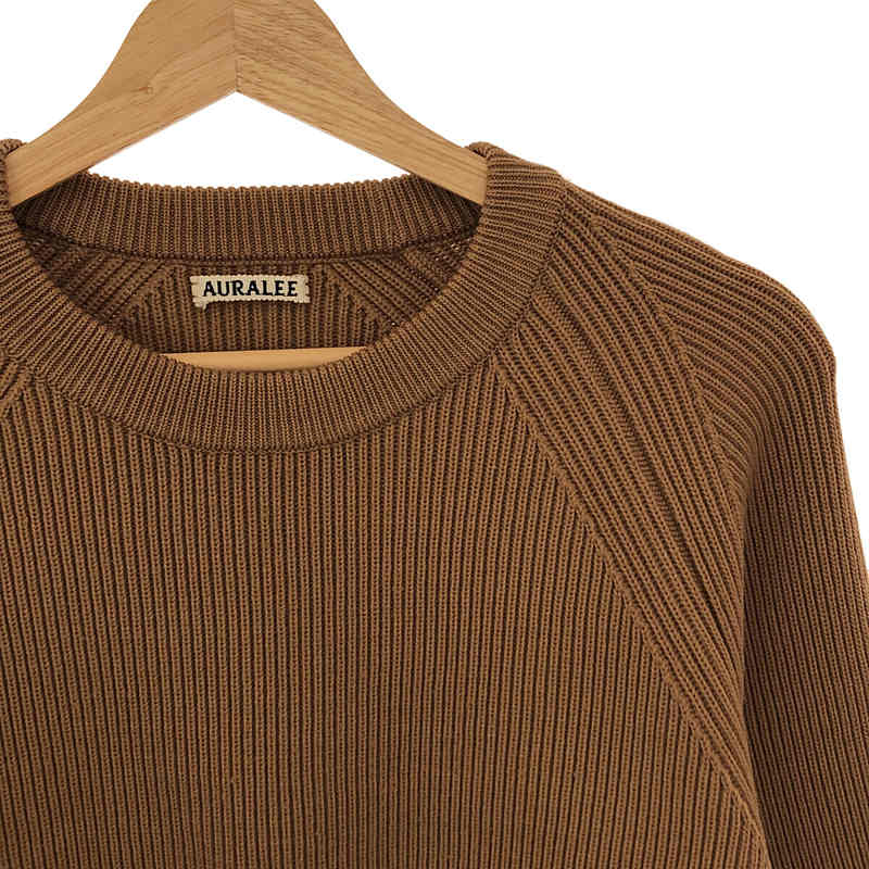 AURALEE / オーラリー SUPER FINE WOOL RIB KNIT RAGLAN PULLOVER ウール リブニット