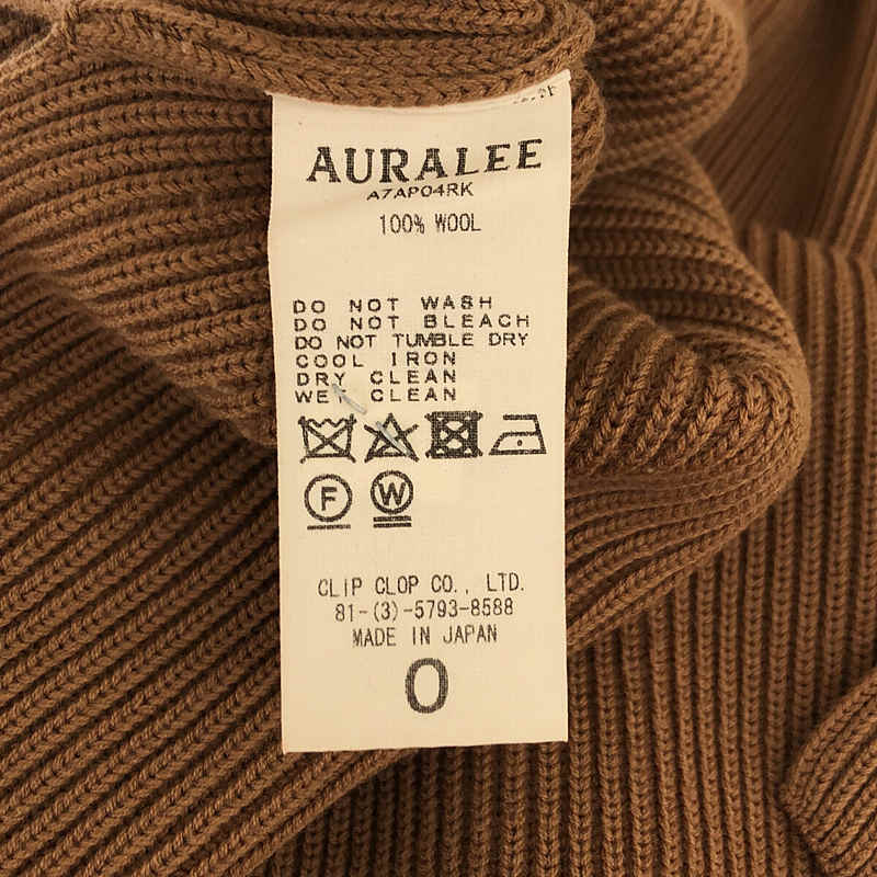 AURALEE / オーラリー SUPER FINE WOOL RIB KNIT RAGLAN PULLOVER ウール リブニット