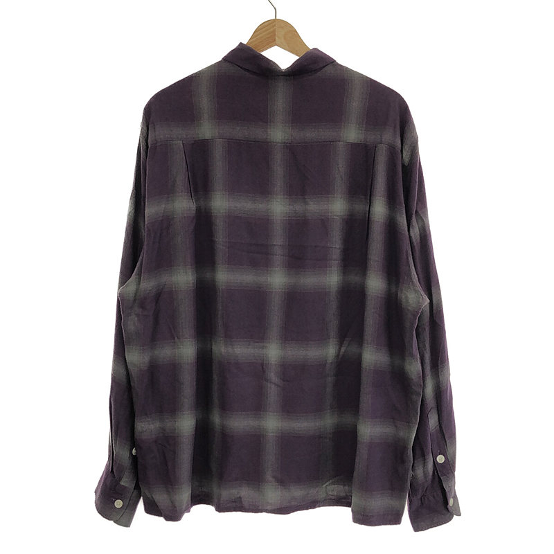 WACKO MARIA / ワコマリア OMBRE CHECK OPEN COLLAR SHIRT / レーヨン オンブレチェック オープンカラーシャツ