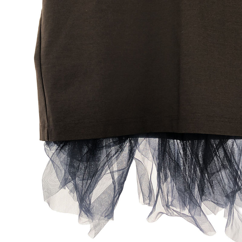 kolor / カラー チュールフリル ストレッチ Tシャツ