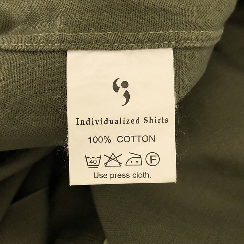 INDIVIDUALIZED SHIRTS / インディビジュアライズドシャツ USA製 コットン ヘリンボーン ロングシャツ ワンピース