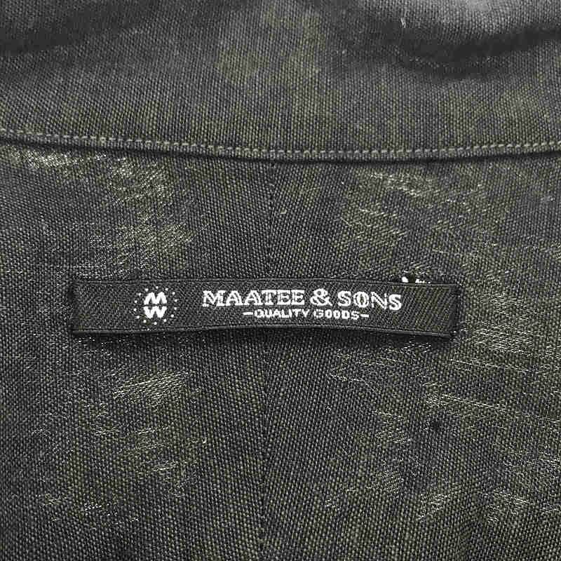 MAATEE&SONS / マーティー&サンズ SHORT SLEEVE SH 製品染め オープンカラーシャツ