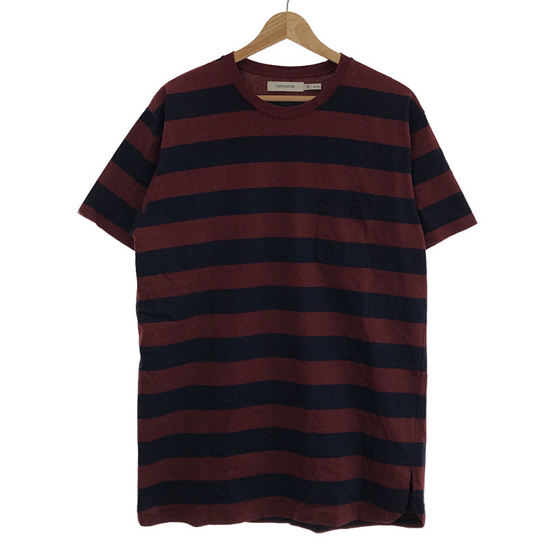 DWELLER S/S TEE COTTON JERSEY WIDE BORDER / ボーダーTシャツ